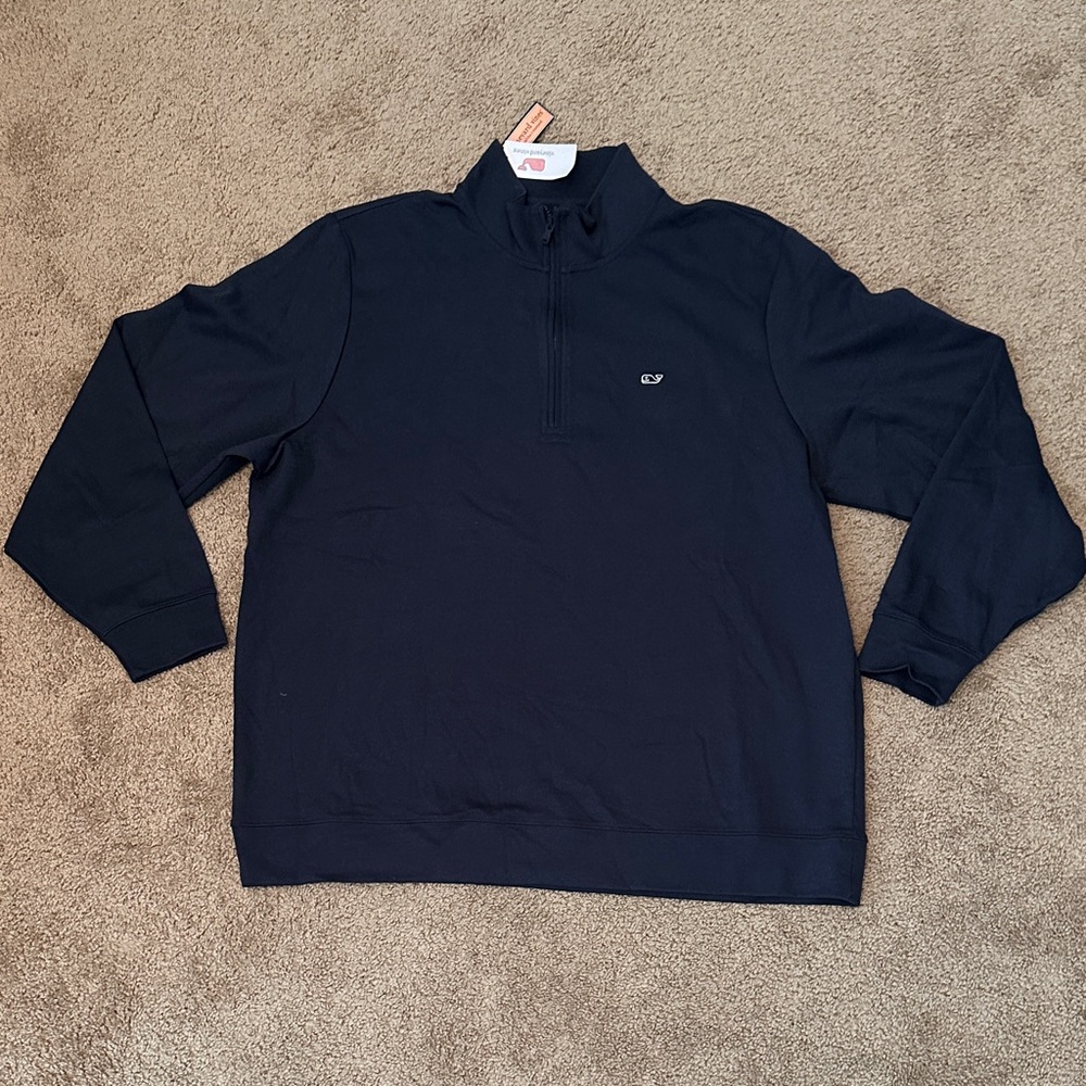 NWT Vineyard Vines Men's Navy Zip-Up Sweater